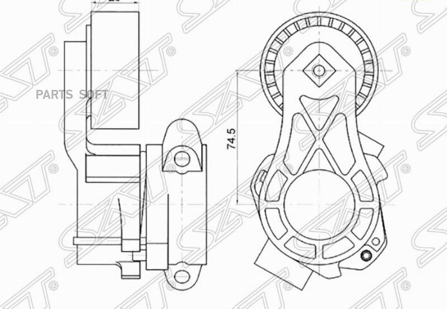 

Натяжитель приводного ремня PEUGEOT BOXERFIAT DUCATOCITROEN JUMPERFORD TOURNEOTRANSIT 2,2