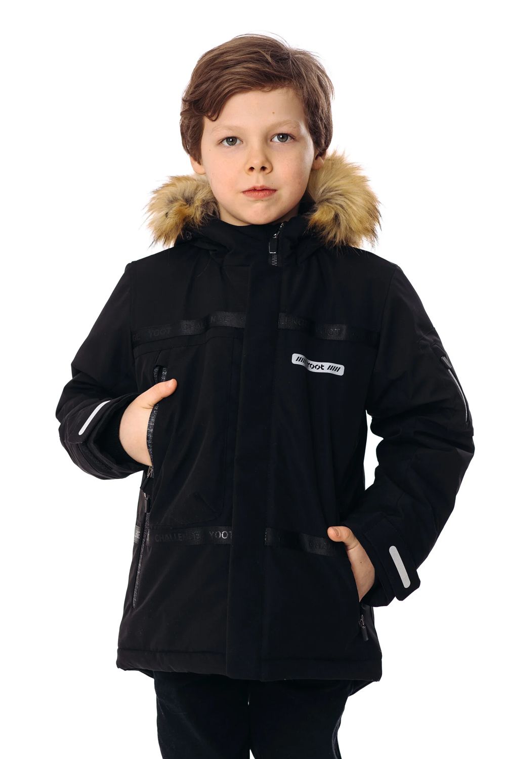 Куртка детская Yoot 2500, черный, 128