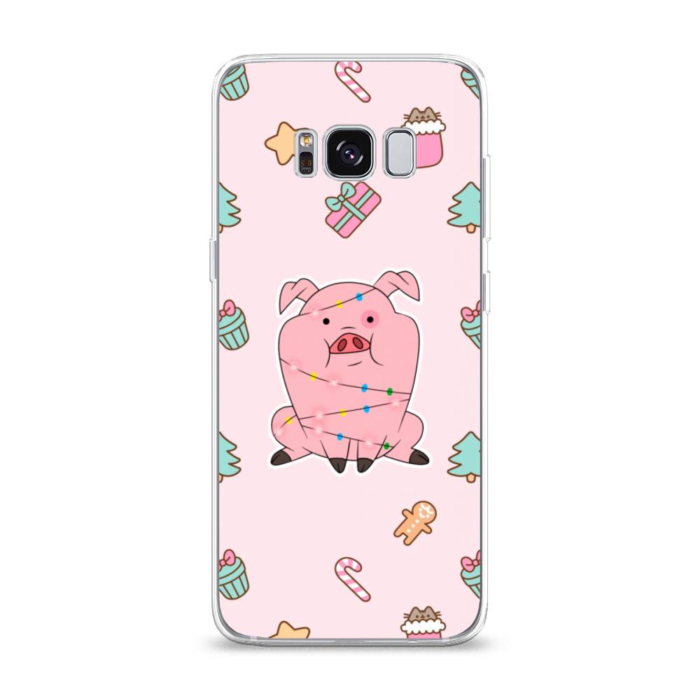 

Чехол на Samsung Galaxy S8 "Розовая свинка", Розовый;зеленый, 24750-5