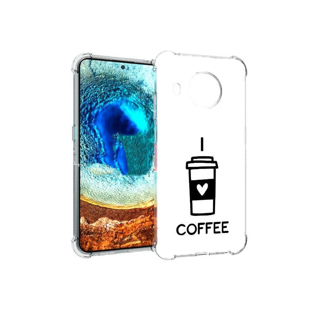 

Чехол MyPads Tocco для Nokia X20 Я люблю кофе (PT159436.101.206), Прозрачный, Tocco