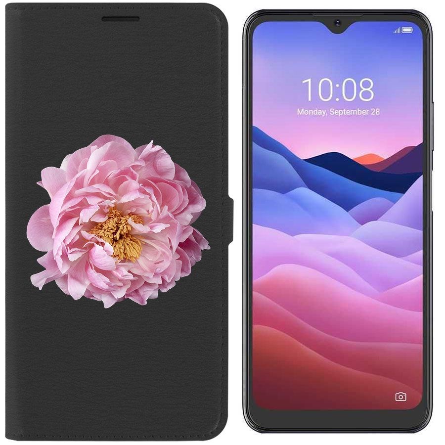 Чехол-книжка Eco Book для ZTE Blade V2020 Розовый пион