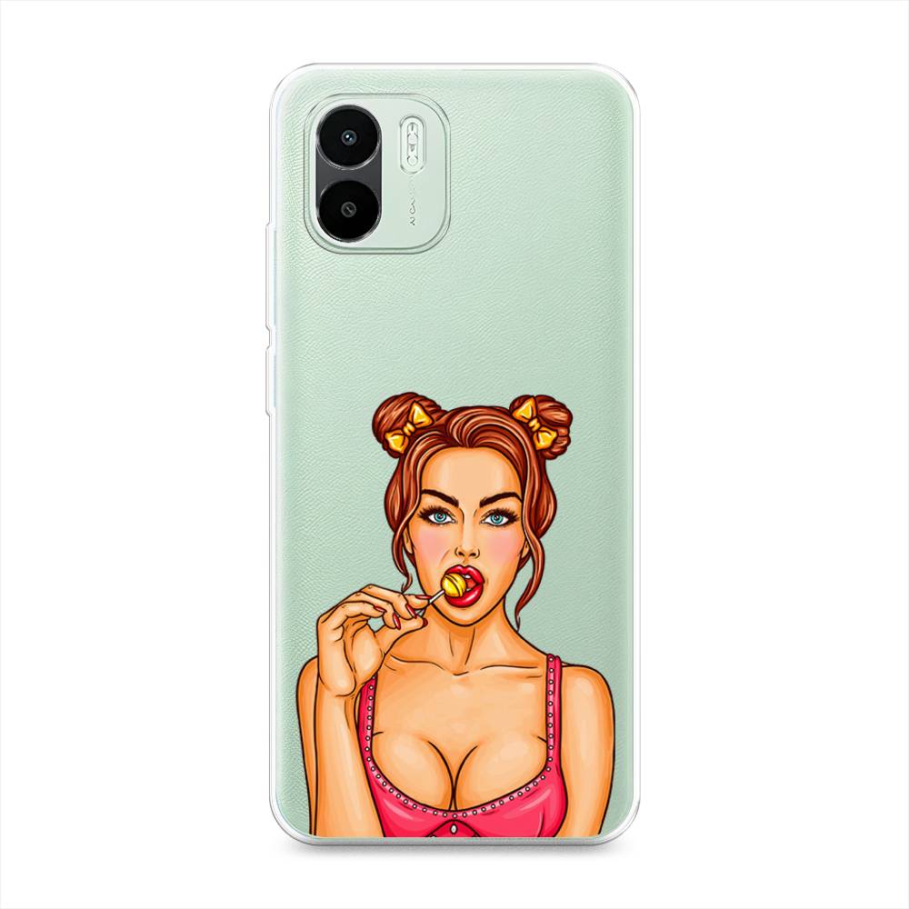

Чехол Awog на Redmi A1 / Редми A1 "Вкусный леденец", Бежевый;коричневый;розовый