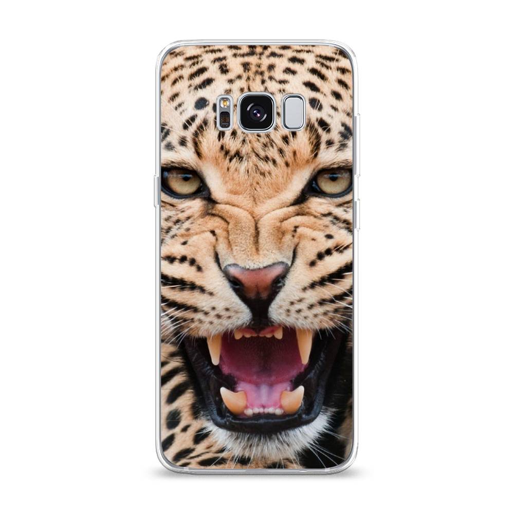 

Чехол на Samsung Galaxy S8 "Леопард 3d", Бежевый;черный, 24750-6