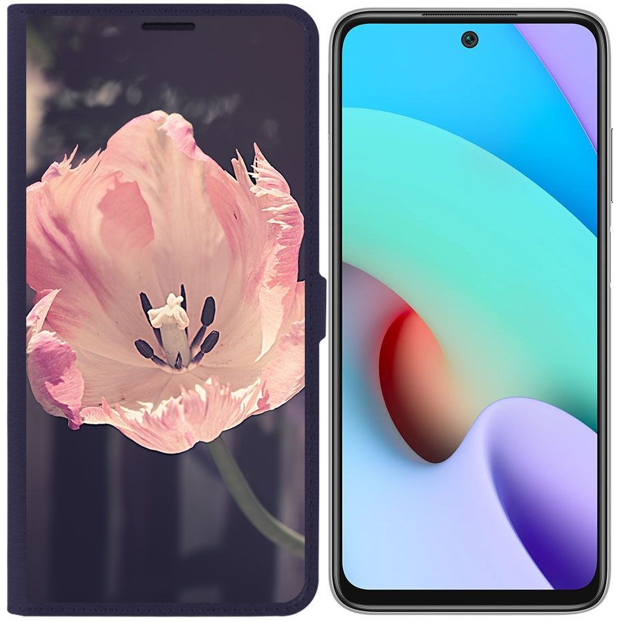 Чехол-книжка Eco Book для Xiaomi Redmi 10 Тюльпан