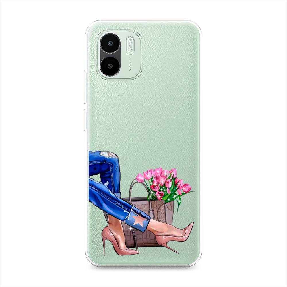 

Чехол Awog на Redmi A1 / Редми A1 "Каблучки", Голубой;коричневый;розовый