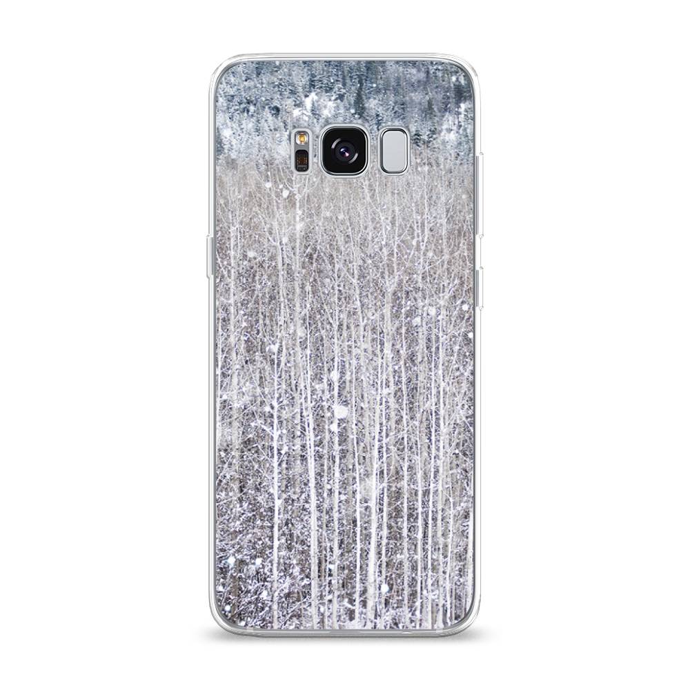 

Чехол на Samsung Galaxy S8 "Снежный лес", Бежевый;серый;белый, 24750-5