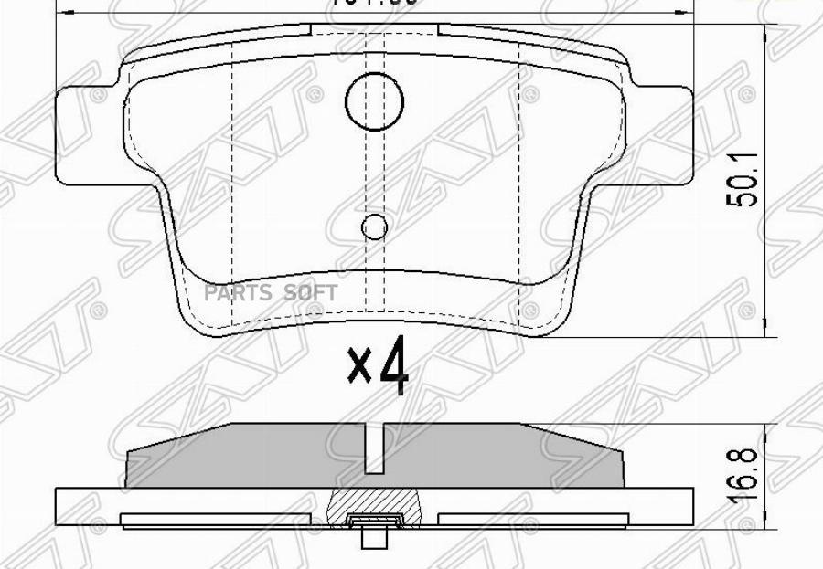 

Колодки Тормозные Зад Ford Mondeo Iii 00-07 1Шт SAT ST1522073