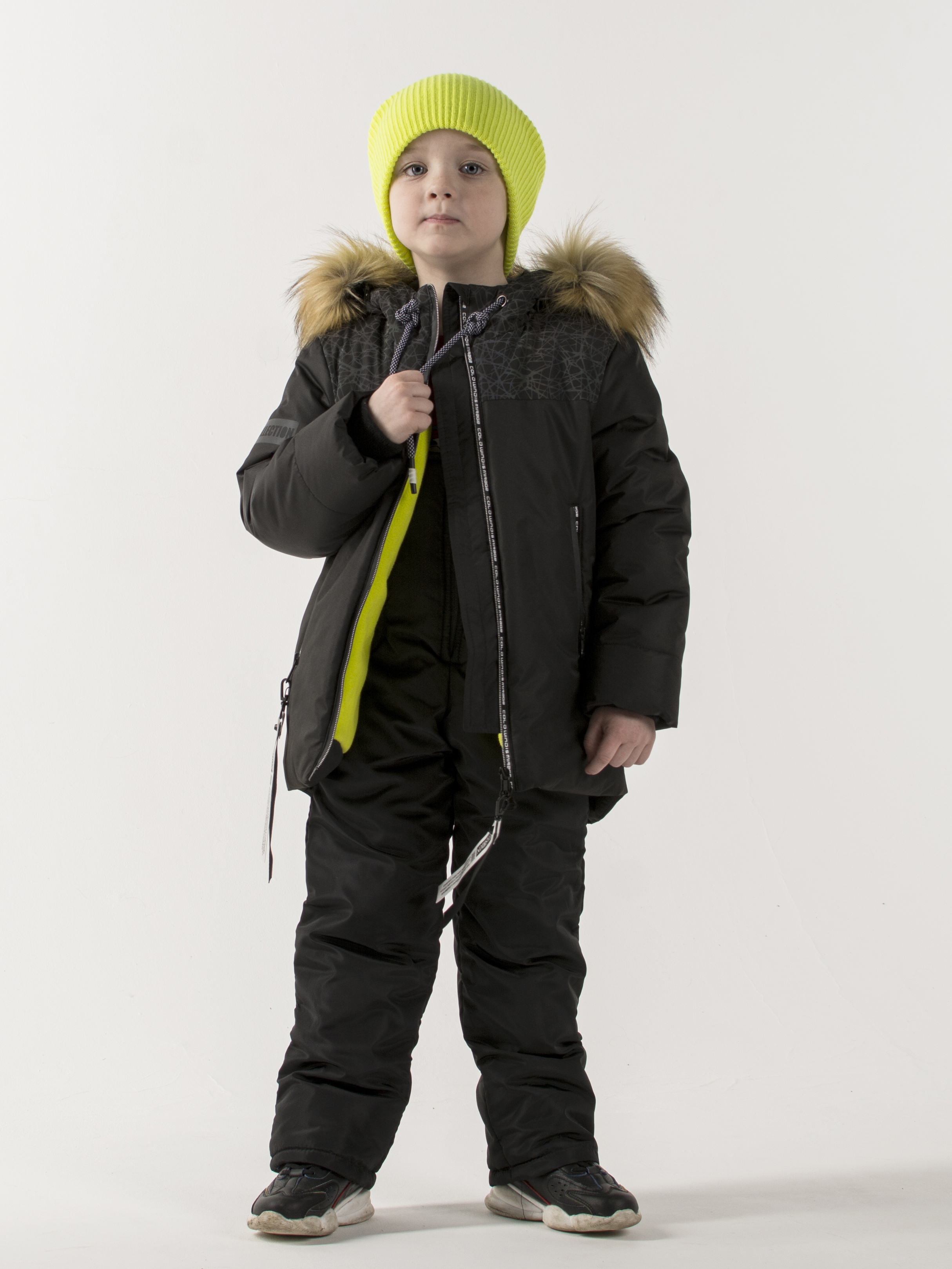 Куртка детская Аврора 861-М, черный, 98