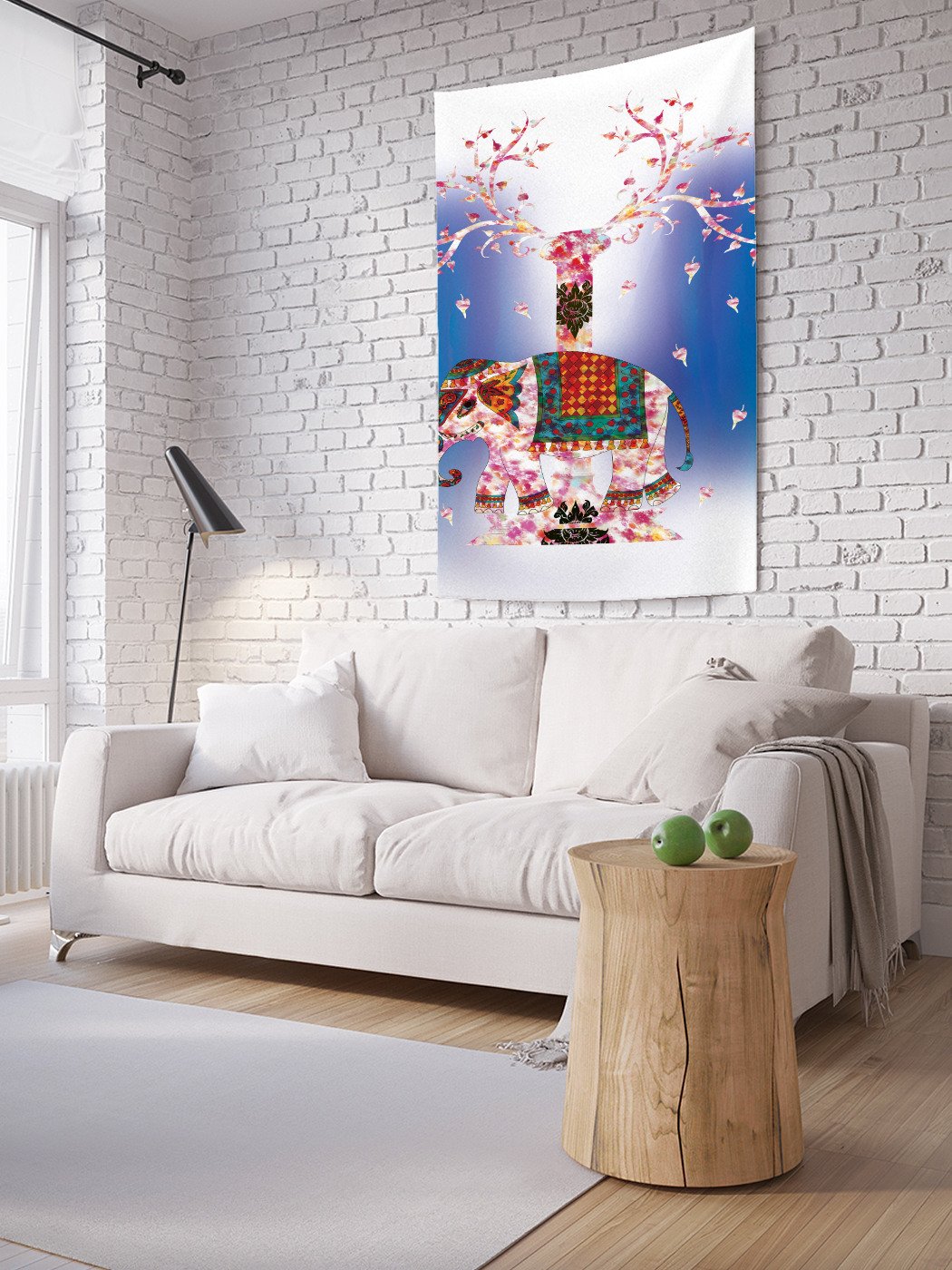 

Вертикальное фотопанно на стену JoyArty Цветочный слон 150x200 см, Цветочный слон