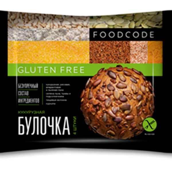 Булочки Foodcode Кукурузная без глютена 60 г х 2 шт