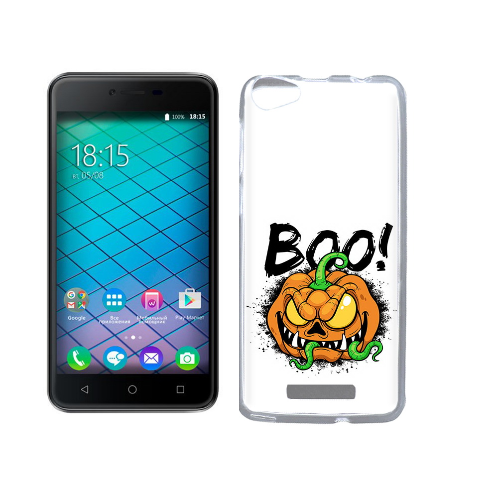 

Чехол MyPads Tocco для BQ 5059 Strike Power Хэллоуин бу, Прозрачный, Tocco