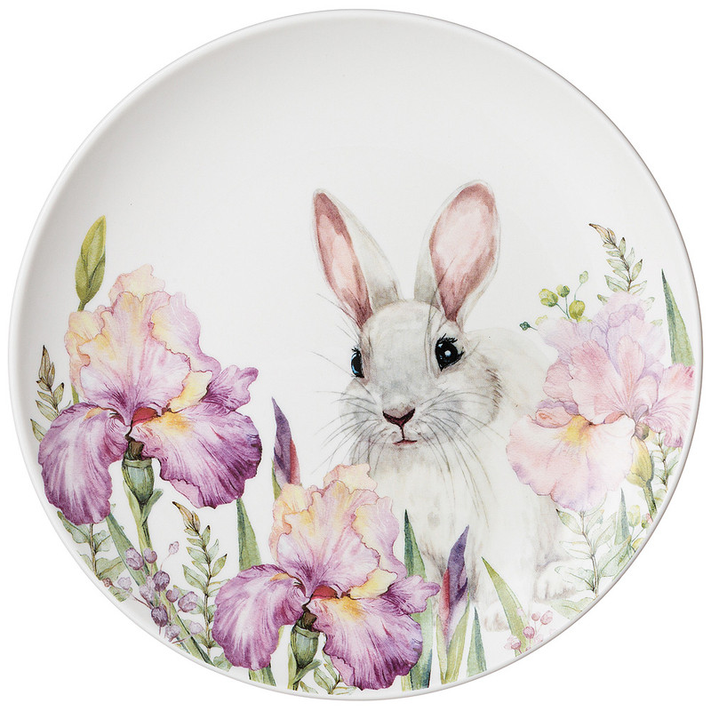 

Набор тарелок закусочных 4шт фарфор Lefard Irises 20,5см 410-146-1, Белый