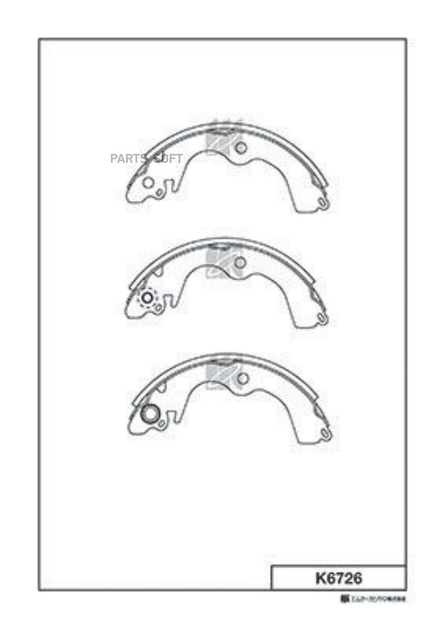 

Колодки барабанные \ Mitsubishi Lancer/Mirage/Minica/Minicab 1.3-2.0 88-91 K6726