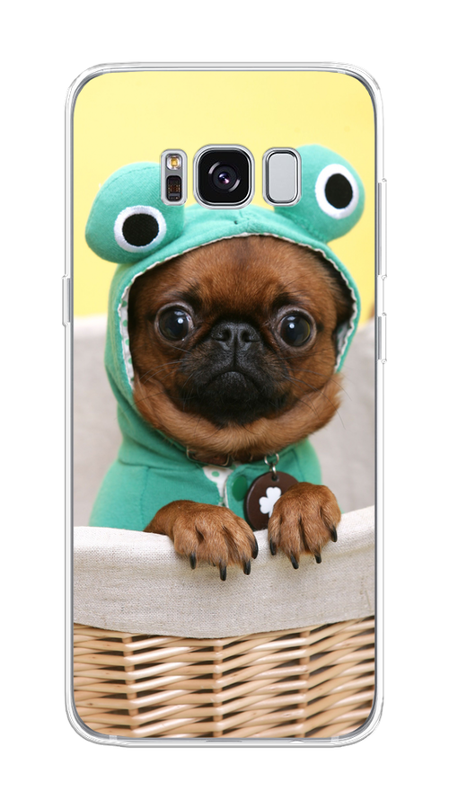 

Чехол на Samsung Galaxy S8 "Собачка в шапке лягушки", Коричневый;желтый;голубой, 24750-1