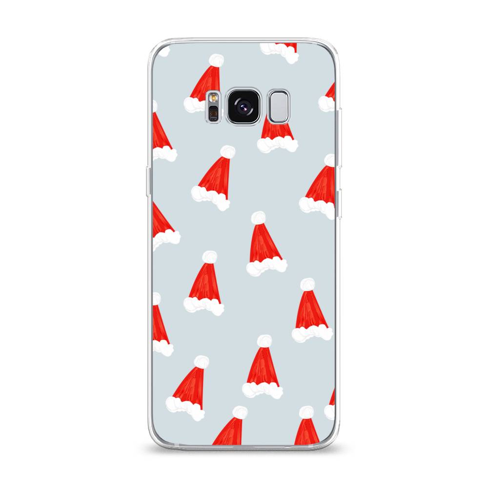 

Чехол на Samsung Galaxy S8 "Новогодние шапочки", Белый;красный;серый, 24750-5