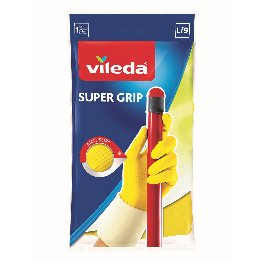 

Перчатки для уборки Vileda, Желтый, SUPER GRIP_146097