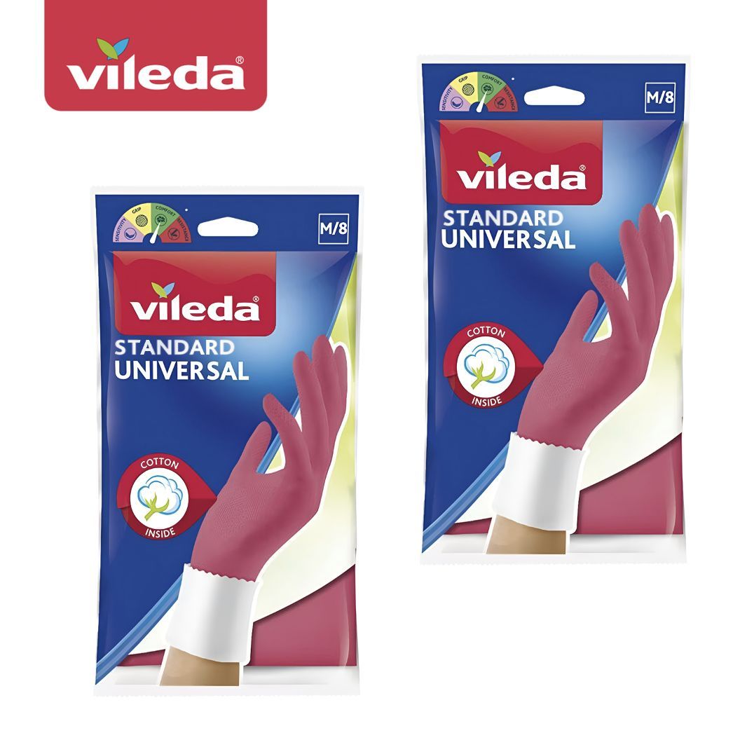 

Перчатки для уборки Vileda - М, Красный, UNIVERSAL_Красный