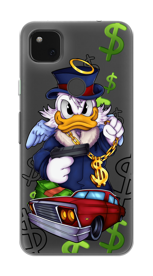 

Чехол на Google Pixel 4A "Scrooge McDuck with a Gold Chain", Красный;синий;белый, 270650-6