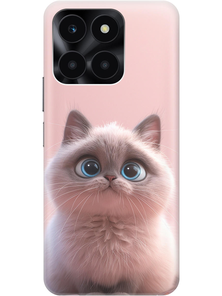 

Силиконовый чехол на Honor X6a с принтом "Милейший котик", Прозрачный;розовый;серый, 773945511