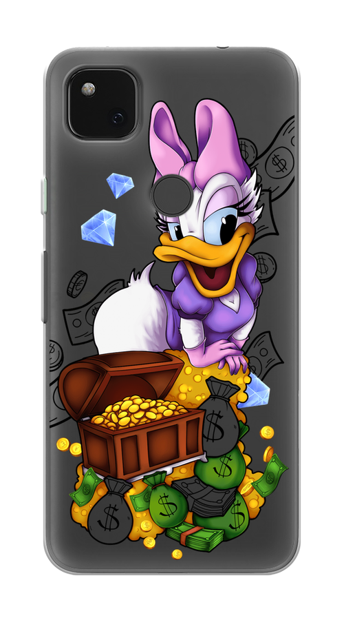 

Чехол на Google Pixel 4A "Rich Daisy Duck", Коричневый;белый;фиолетовый, 270650-6