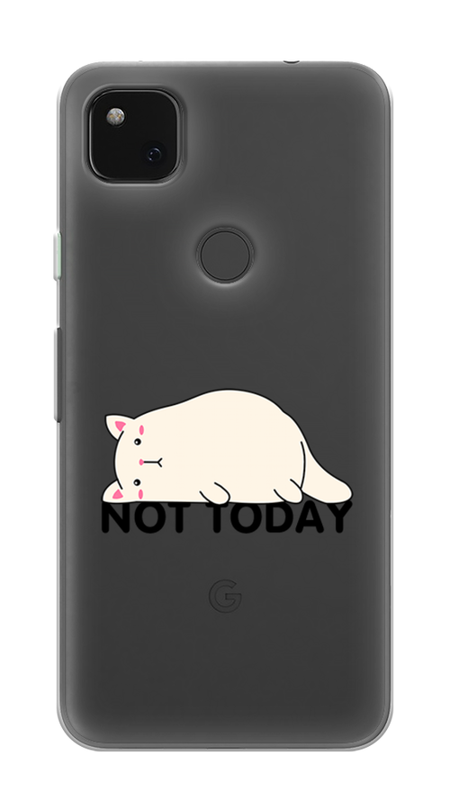 

Чехол на Google Pixel 4A "Cat not today", Белый;розовый;черный, 270650-1