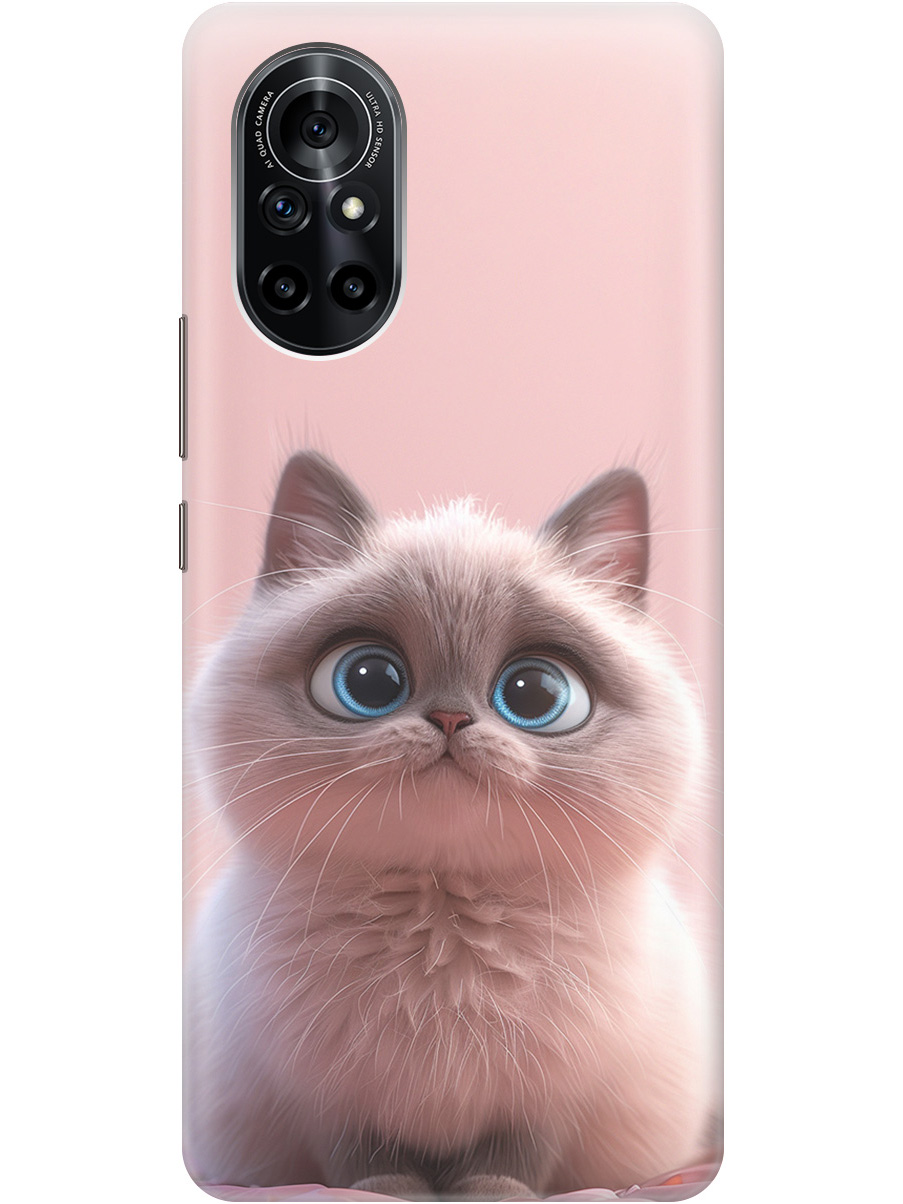 

Силиконовый чехол на Huawei Nova 8 с принтом "Милейший котик", Прозрачный;розовый;серый, 731079511