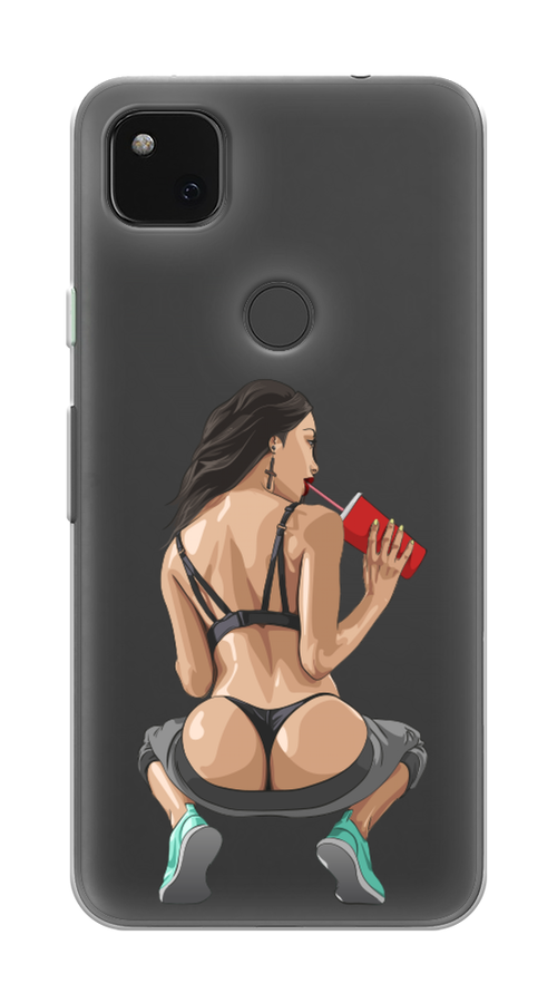 

Чехол на Google Pixel 4A "Сочные булочки", Бежевый;красный;черный, 270650-6