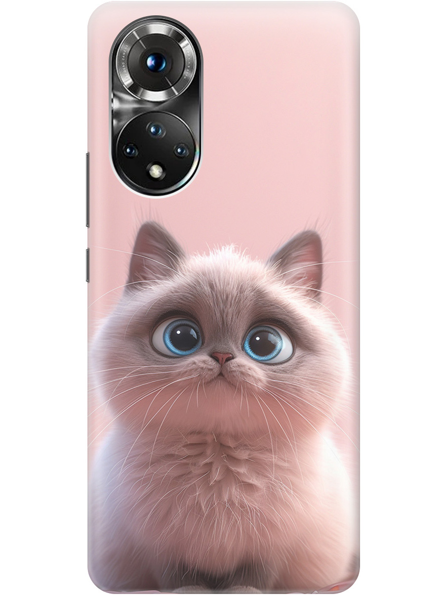 

Силиконовый чехол на Honor 50 / Huawei Nova 9 с принтом "Милейший котик", Прозрачный;розовый;серый, 730829611