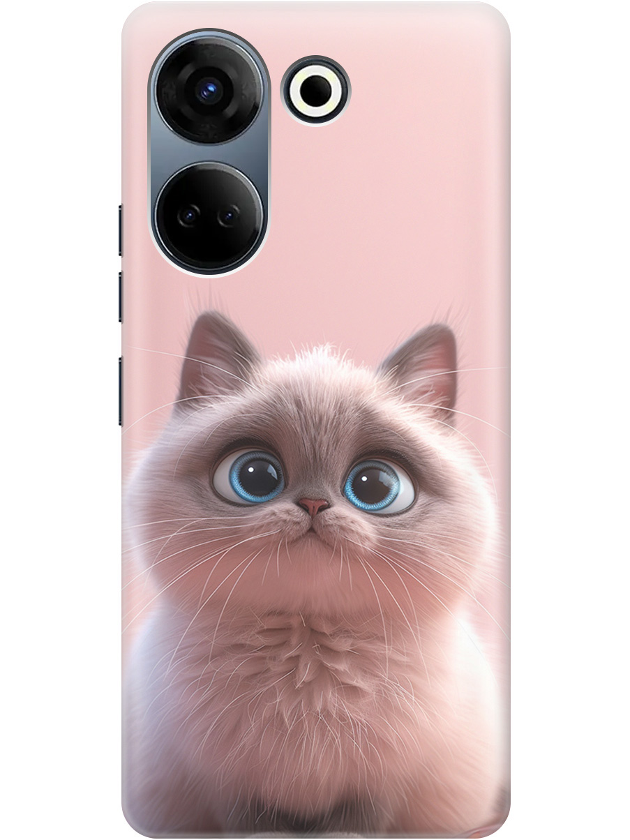 

Силиконовый чехол на Tecno Camon 20 / 20 Pro с принтом "Милейший котик", Прозрачный;розовый;серый, 772566011
