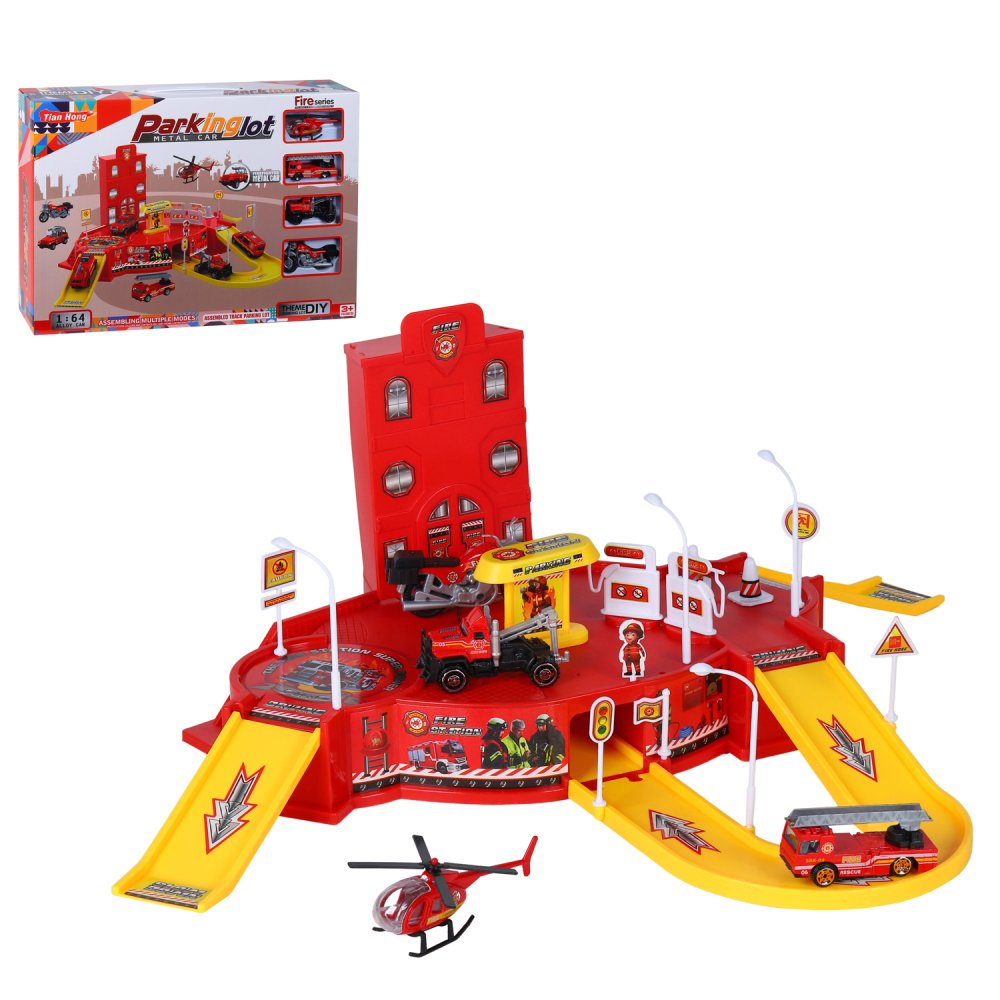 фото Игровой набор tian hong toys пожарная станция красный, jb0404302.