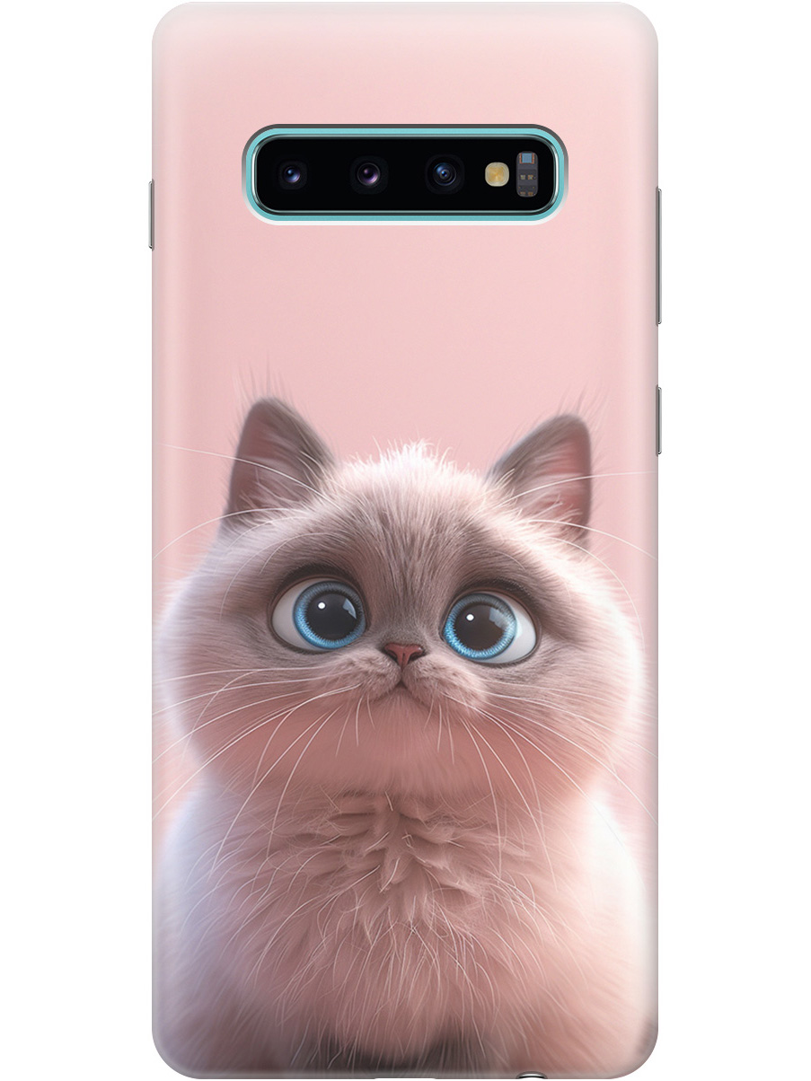 

Силиконовый чехол на Samsung Galaxy S10+ с принтом "Милейший котик", Прозрачный;розовый;серый, 720461111