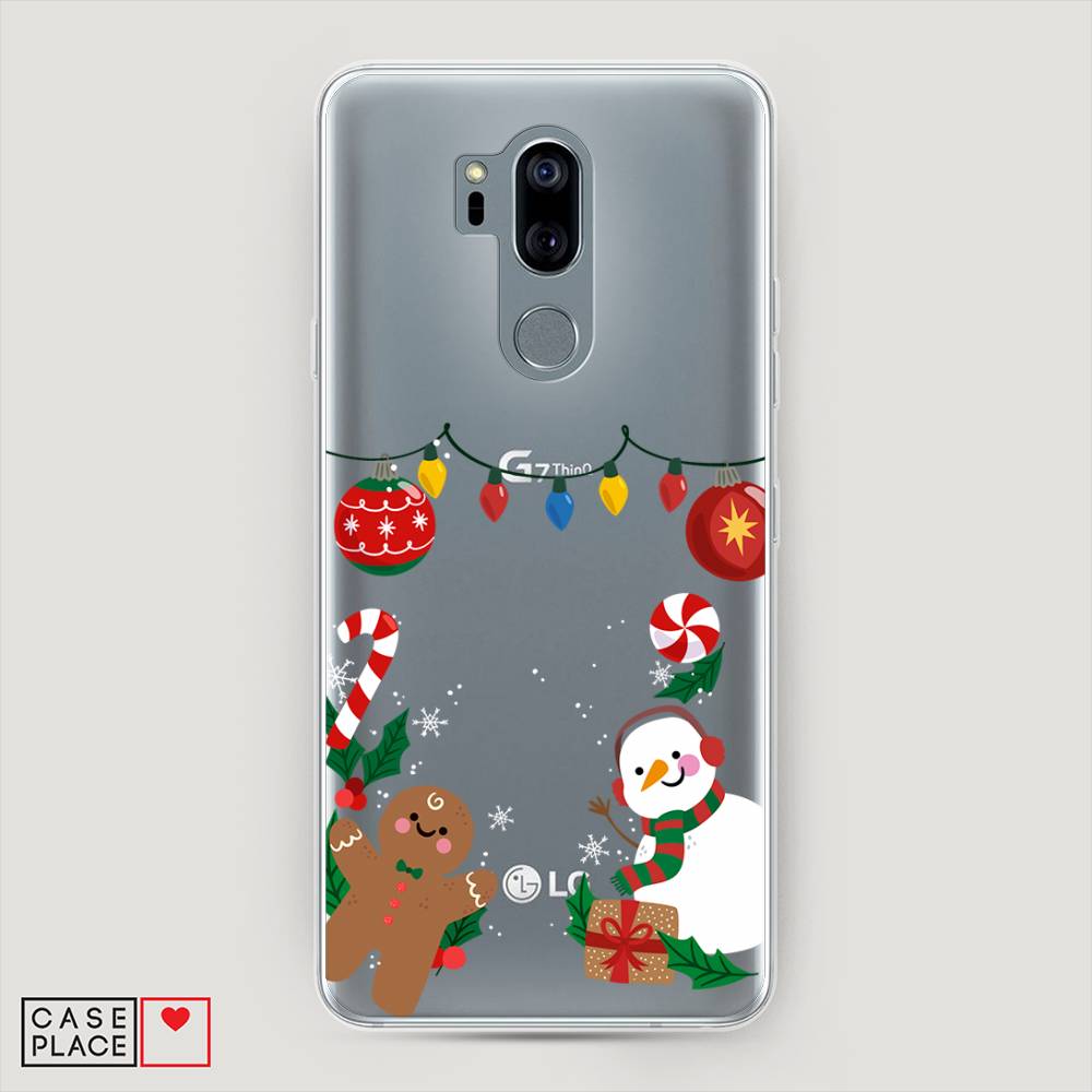 

Чехол на LG G7 ThinQ "Новогоднее настроение", Коричневый;красный;зеленый, 83450-5