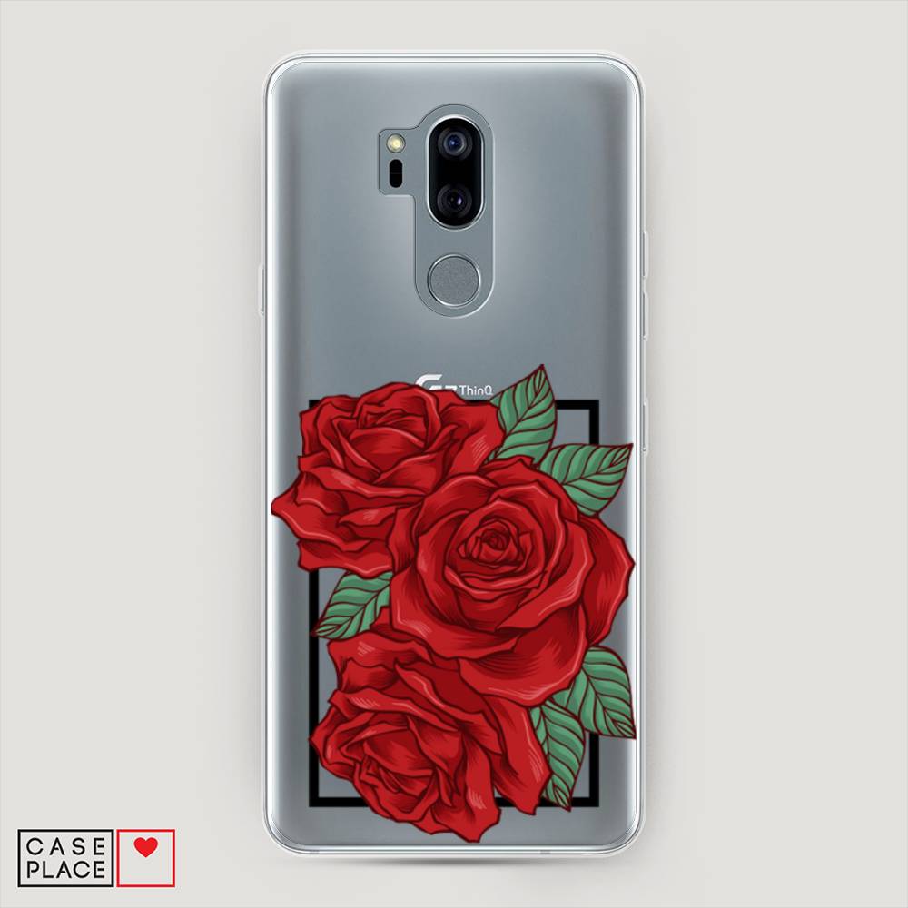 

Чехол на LG G7 ThinQ "Три алые розы", Красный, 83450-2