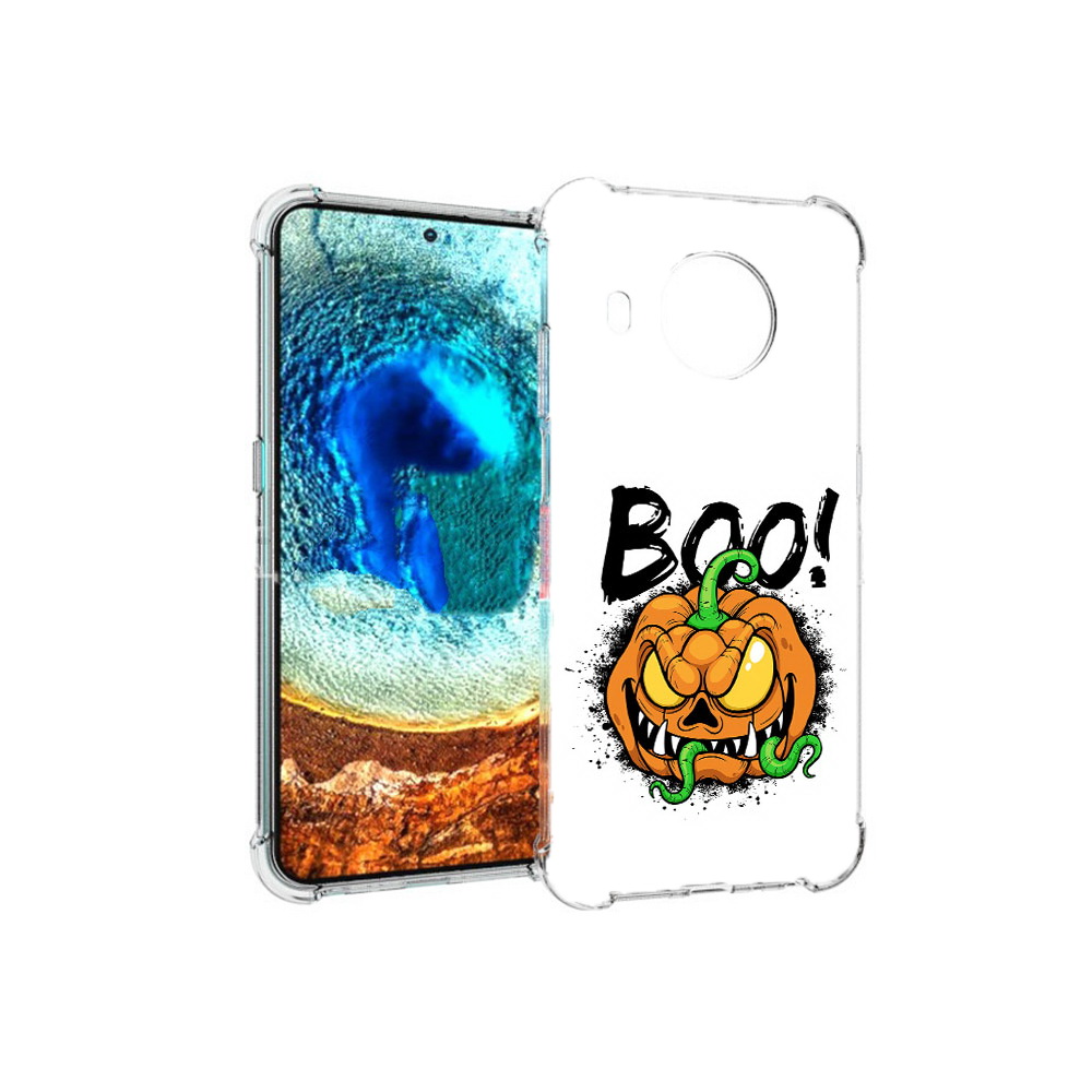 

Чехол MyPads Tocco для Nokia X20 Хэллоуин бу (PT159436.101.193), Прозрачный, Tocco