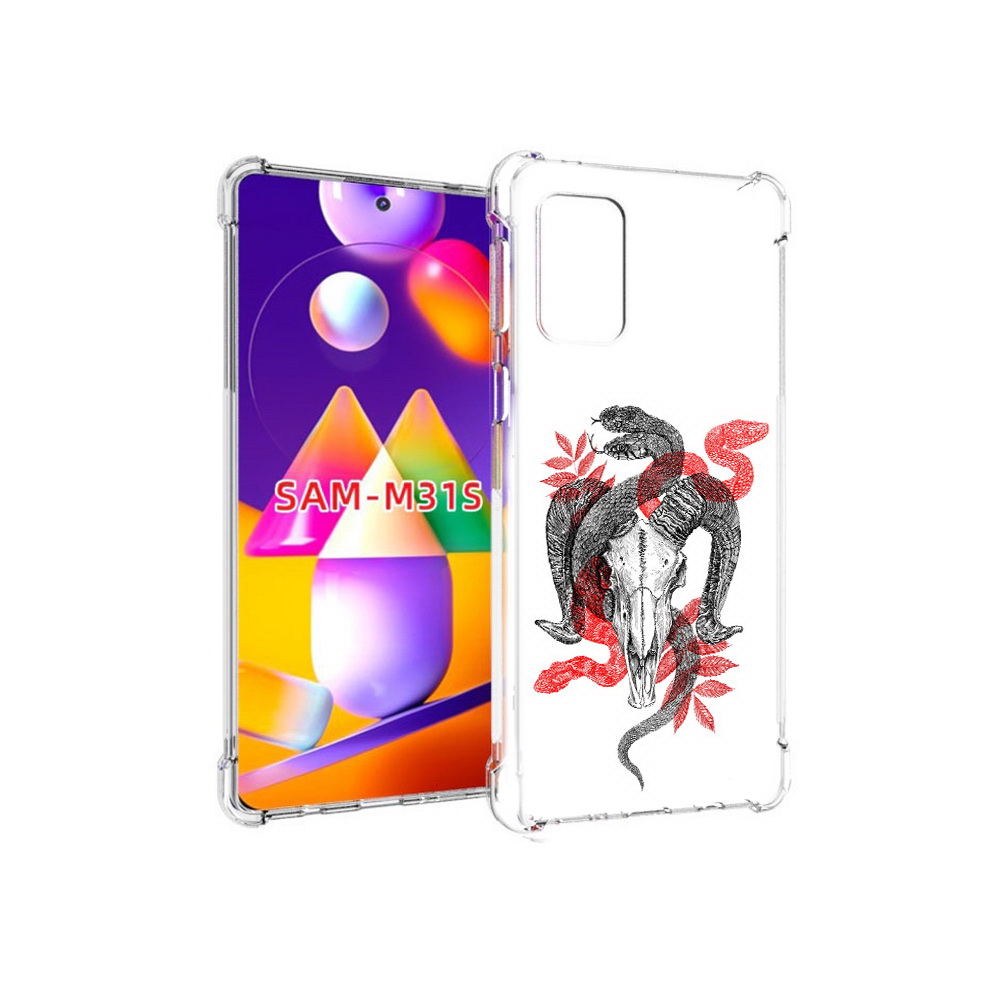 Чехол MyPads Tocco для Samsung Galaxy M31s змея в черепе рисунок (PT152186.489.365)