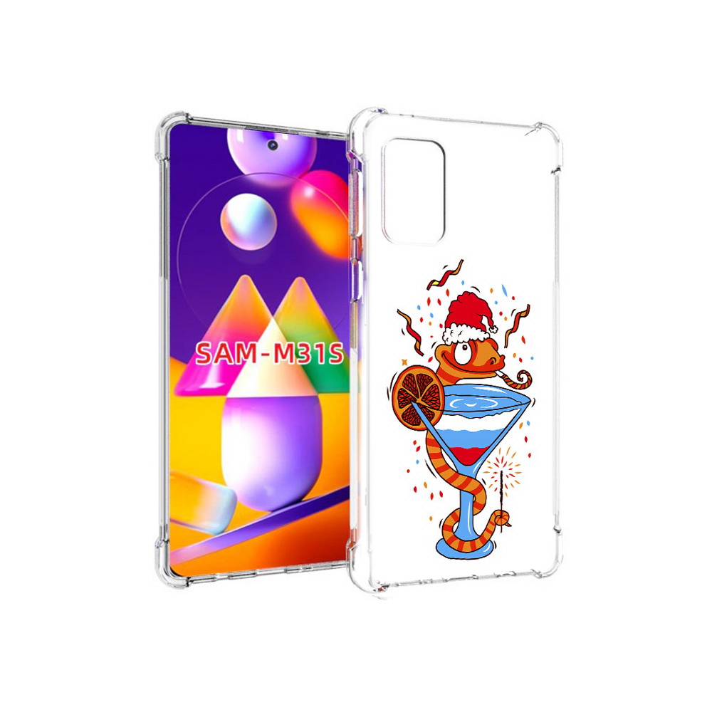 

Чехол MyPads Tocco для Samsung Galaxy M31s змейка (PT152186.489.364), Прозрачный, Tocco