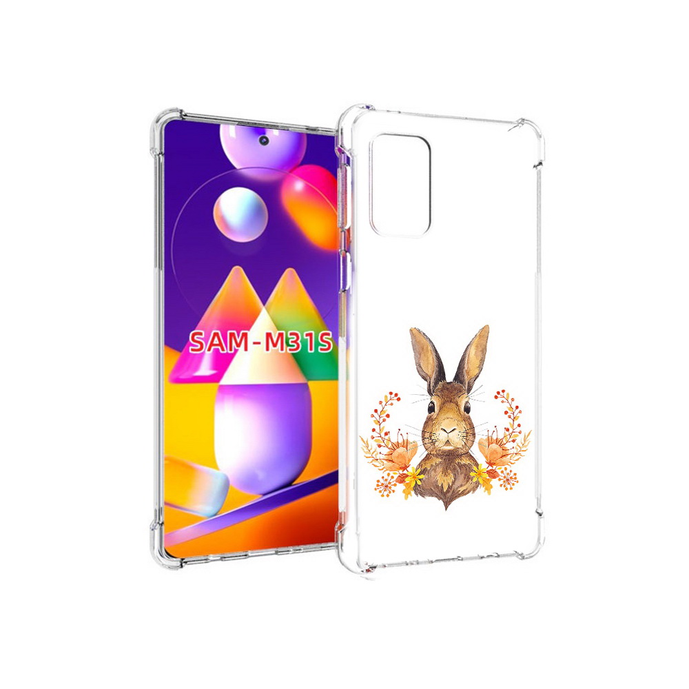 

Чехол MyPads Tocco для Samsung Galaxy M31s зайка в цветах (PT152186.489.349), Прозрачный, Tocco