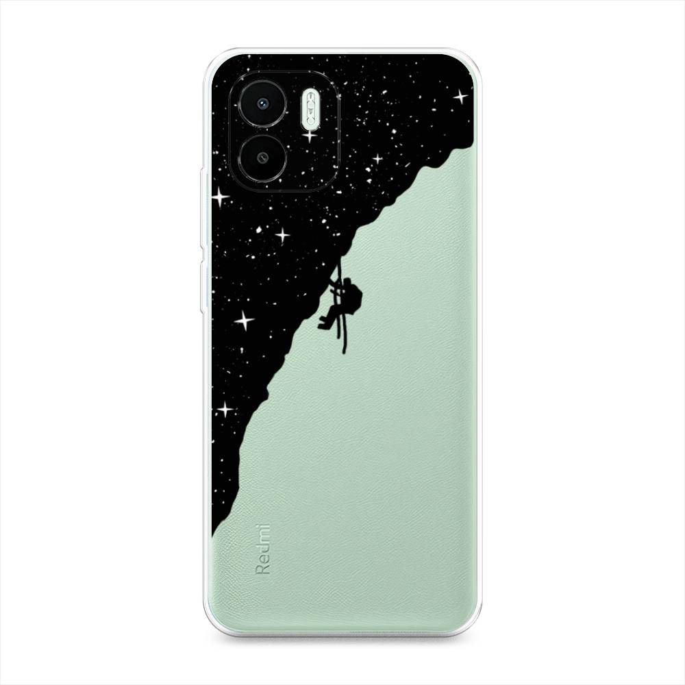 

Чехол Awog на Redmi A1 / Редми A1 "Скалолаз в космосе", Черный;белый