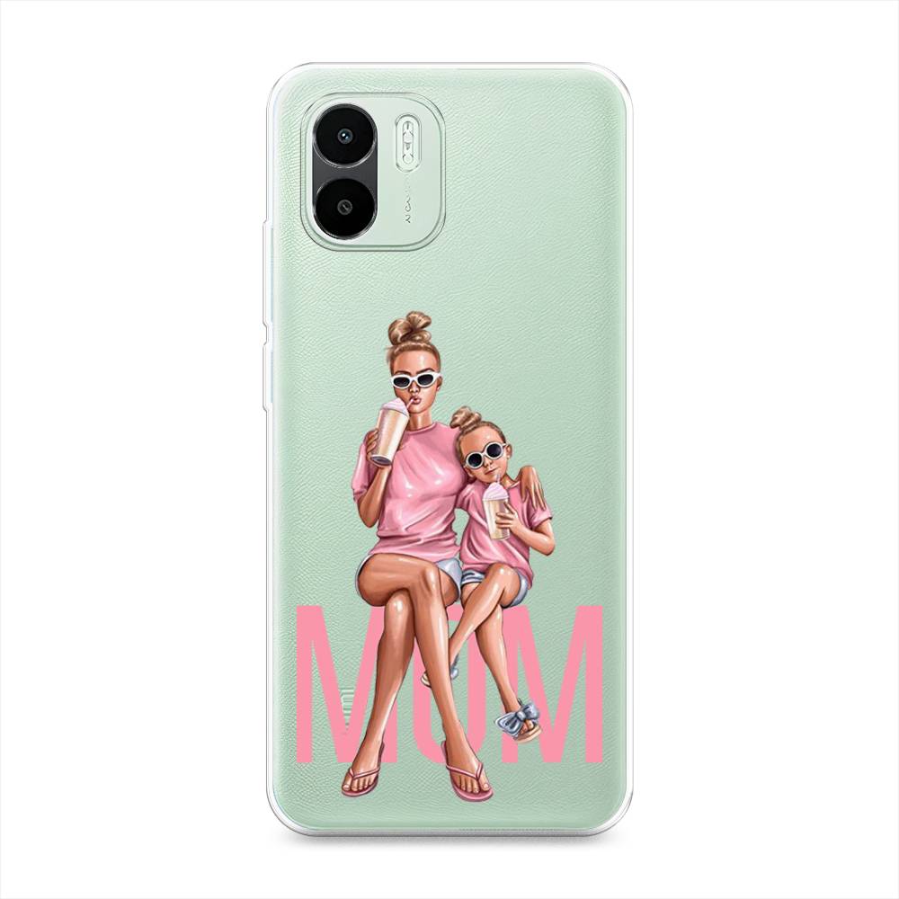 

Чехол Awog на Redmi A1 / Редми A1 "Lovely mom", Синий;бежевый;розовый