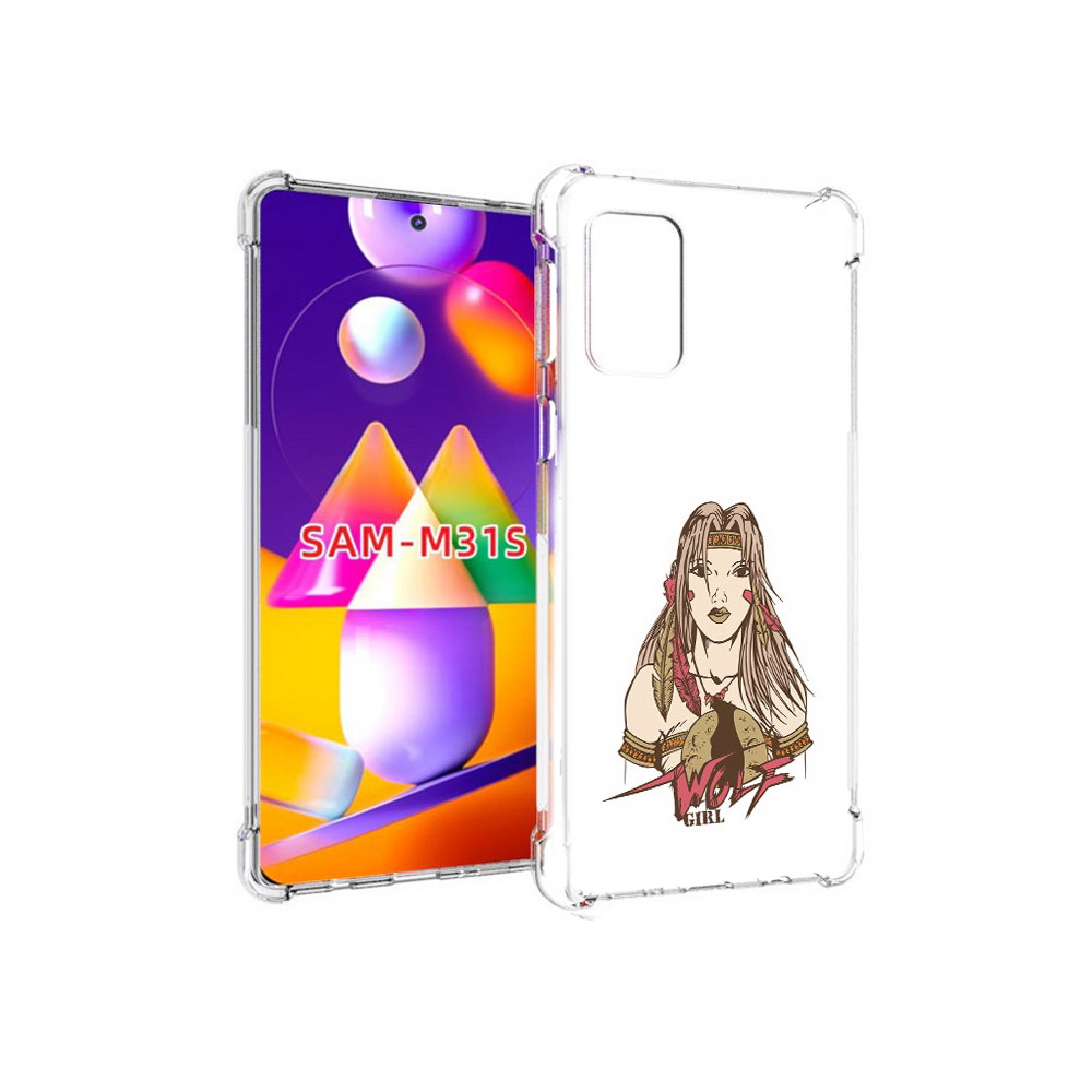 

Чехол MyPads Tocco для Samsung Galaxy M31s девушка волк (PT152186.489.306), Прозрачный, Tocco