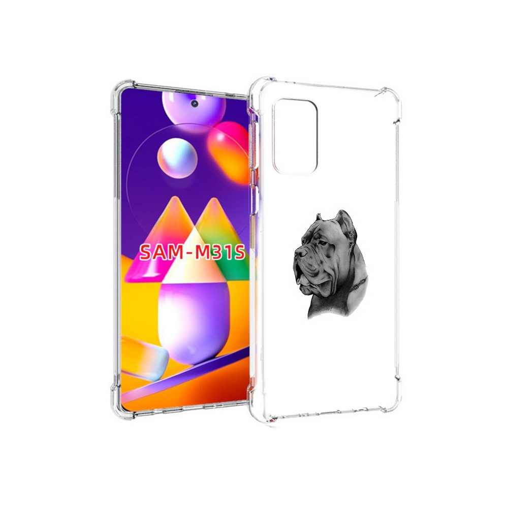 

Чехол MyPads Tocco для Samsung Galaxy M31s грозный бульдог (PT152186.489.300), Прозрачный, Tocco