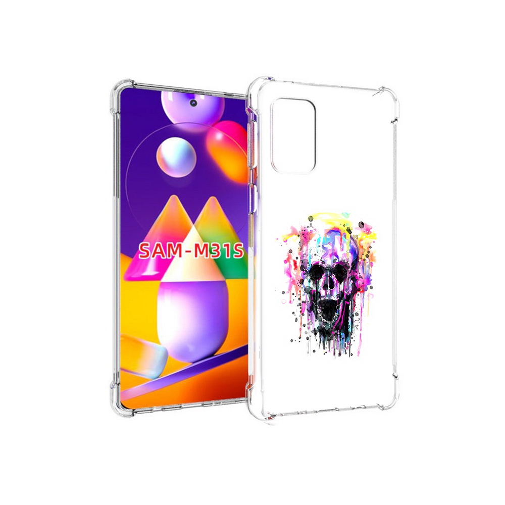 

Чехол MyPads Tocco для Samsung Galaxy M31s граффити череп (PT152186.489.298), Прозрачный, Tocco