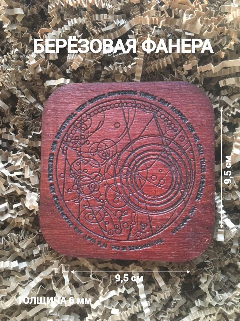 

Подставка под горячее (бирдекель) Доктор Кто 4 тёмный, Doctor Who, А122, Коричневый, Доктор Кто