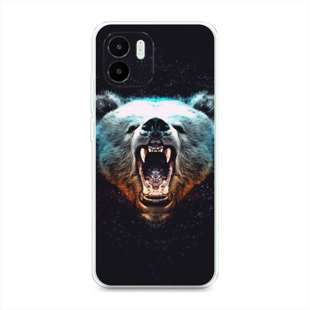 

Чехол Awog на Redmi A1 / Редми A1 "Медведь", Коричневый;голубой;черный