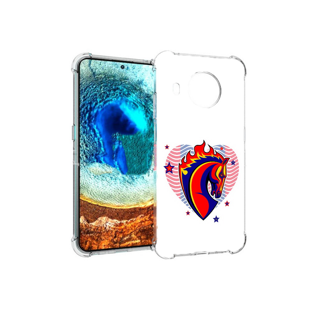 

Чехол MyPads Tocco для Nokia X20 ФК ЦСЛ Лошадь (PT159436.101.180), Прозрачный, Tocco