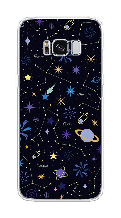 

Чехол на Samsung Galaxy S8 "Цветной космос", Желтый, 24750-2