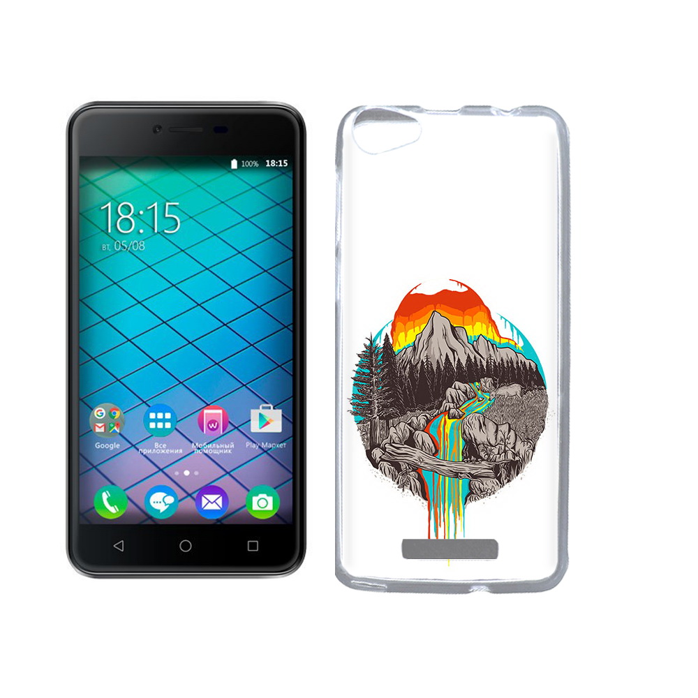 

Чехол MyPads Tocco для BQ 5059 Strike Power Радужный водопад, Прозрачный, Tocco