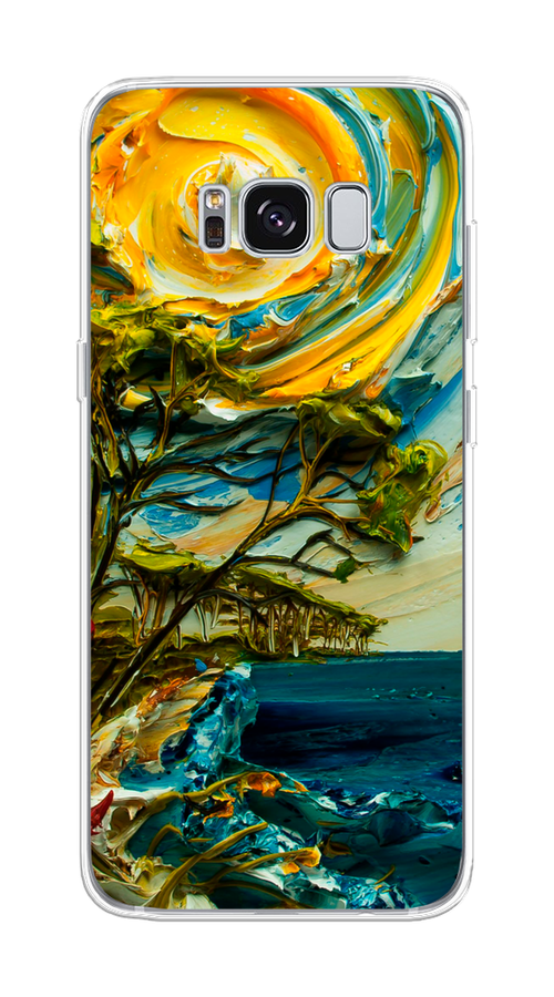 

Чехол на Samsung Galaxy S8 "Солнце живопись", Желтый;синий, 24750-4