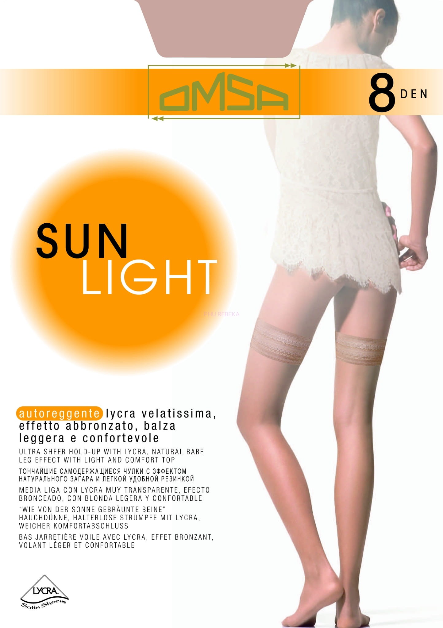 Чулки женские Omsa 186 Sun Light 8d-1 бежевые M