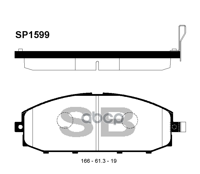 

Колодки Дисковые Передние Nissan Patrol Y61 4.5i/2.8td/4.2td 97>/3.0di 00> Sangsin Sp1599